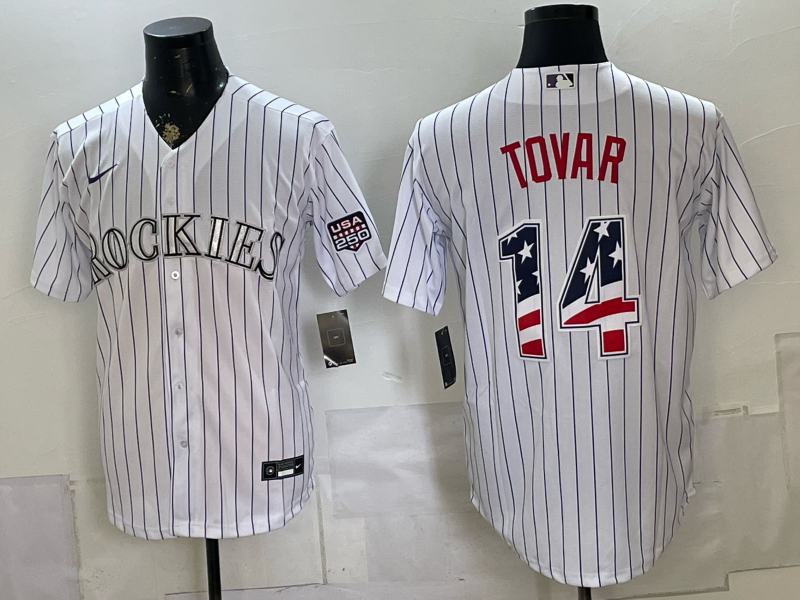Men Colorado Rockies #14 Tovar white MLB 2026 jersey 0716001->colorado rockies->MLB Jersey